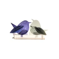 Frame voor 2 vogeltjes van glas – Paars, Grijs