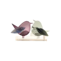Frame voor 2 vogeltjes van glas – Mauve, Grijs