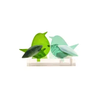 Frame voor 2 vogeltjes van glas – Mint groen, Gras groen