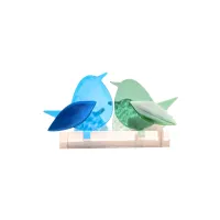 Frame voor 2 vogeltjes van glas – Mint groen, Aqua