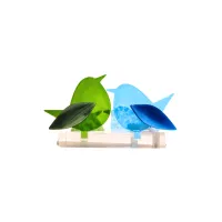 Frame voor 2 vogeltjes van glas – Gras groen, Aqua