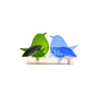 Frame voor 2 vogeltjes van glas – Gras groen, Licht blauw