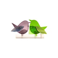 Frame voor 2 vogeltjes van glas – Mauve, Gras groen