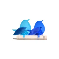 Frame voor 2 vogeltjes van glas – Hemels blauw, Aqua