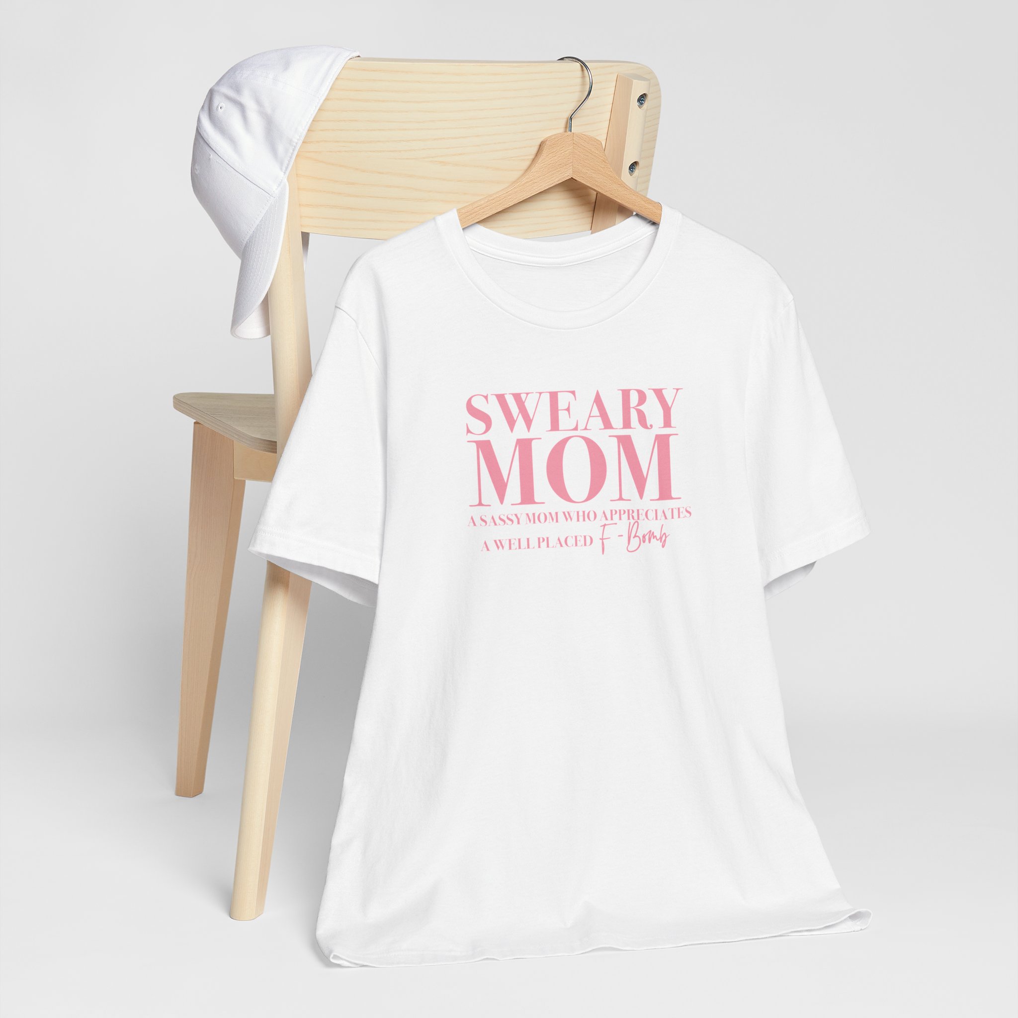 Sweary Mom Tee – White, S