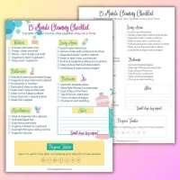 15-Minute Cleaning Checklist Printable – Image 2