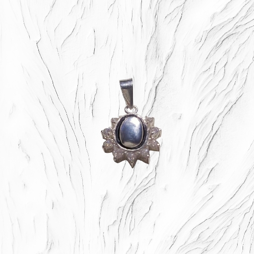 Sterling Silver And Cubic Zirconia Teardrop Pendant  – Image 1