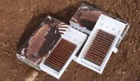 Glitter Brown Colored Lashes Single Tray – Image 1