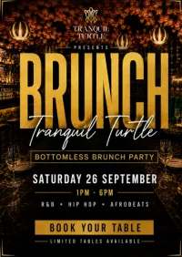 Tranquil Turtle Bottomless Brunch - Sat 26th Sept – Image 1