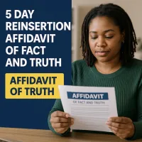 5 Day Reinsertion Affidavit of Fact and Truth – Image 1