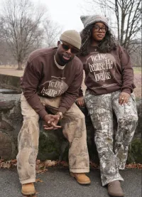 He Loved Us Sweatshirt || Brown – Image 1