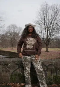 He Loved Us Sweatshirt || Brown – Image 3