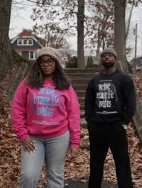 He Loved Us Sweatshirt || Pink – Image 3