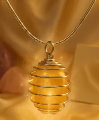 Yellow Jasper Crystal Necklace – Image 2