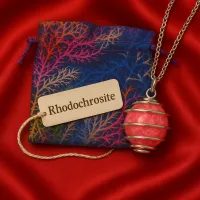 Rhodochrosite Crystal Necklace – Image 4