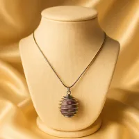  Lepidolite Crystal Necklace – Image 3
