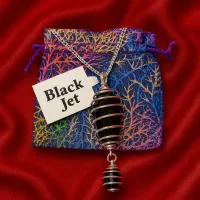 Black Jet Crystal Necklace – Image 4