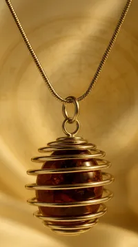 Fire Agate Crystal Necklace – Image 2