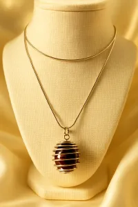 Fire Agate Crystal Necklace – Image 3