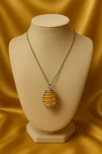 Clear Citrine Crystal Necklace – Image 3