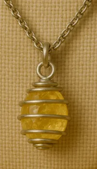Clear Citrine Crystal Necklace – Image 2