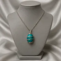 Chrysocolla Crystal Necklace – Image 3