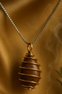 Brown Tiger Eye Crystal Necklace – Image 2