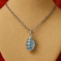 Blue Topaz Crystal Necklace – Image 3