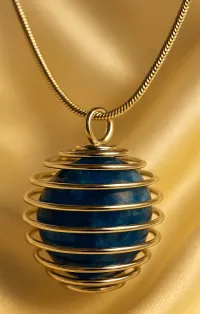 Blue Apatite Crystal Necklace – Image 2
