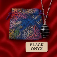 Black Onyx Crystal Necklace – Image 4