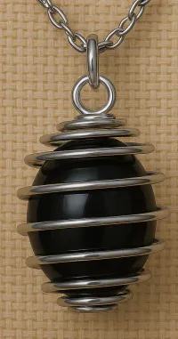 Black Onyx Crystal Necklace – Image 2