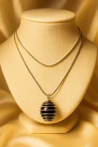 Black Obsidian Crystal Necklace – Image 3