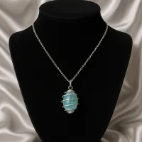 Aquamarine Crystal Necklace – Image 3