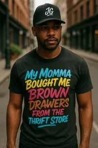 Brown Drawers Tee – Image 1