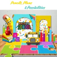 Pencils, Plans & Possibilities Arch Wall and Floor Wrap – Image 1