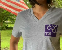 TSA Grey V-Neck T-Shirt – Image 1