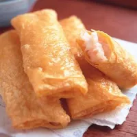 Deep Fried Prawn & Pork Beancurd Skin Rolls 鮮蝦腐皮卷 (10pcs) D21 – Image 1