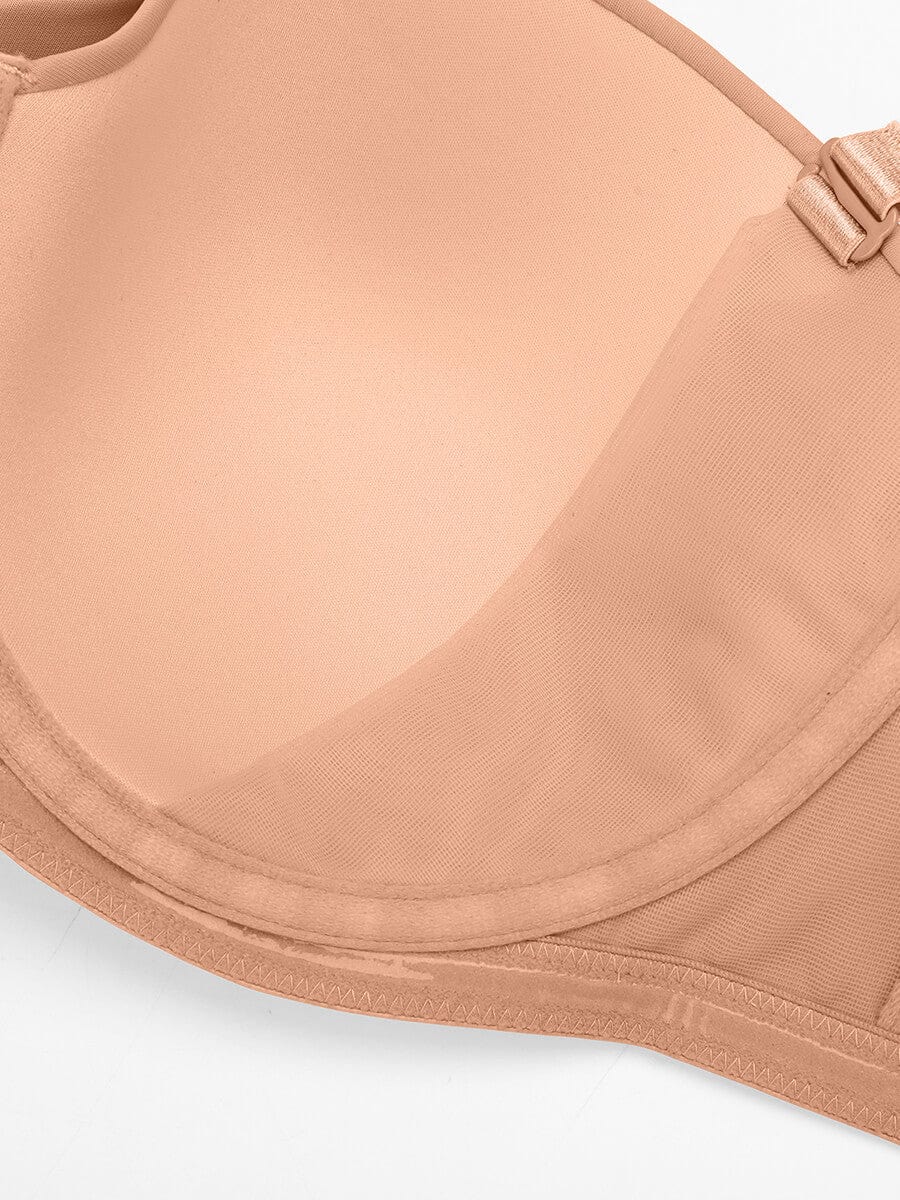 Strapless Non-Slip Underwire 1/2 Cup Bra.  – Creme, 38B/C 