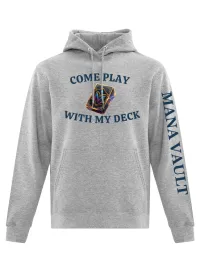 “Come Play With My Deck” Hoodie – 4XL, Grey