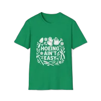"Hoeing Ain’t Easy" Funny Gardening T-Shirt – Image 2