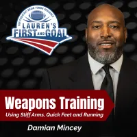 Damian Mincey- Weapons Training- Using Stiff Arms, Quick Feet and Running – Image 1