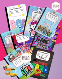 Personalized Composition Book Covers with Book – Image 1