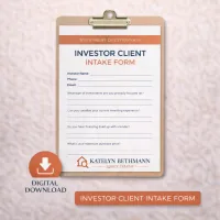 Investor Client Intake Form – Image 1