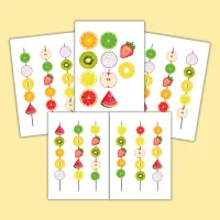 Fruit on Sticks – Pattern Making for Kids – Image 1