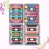 Cassette Tape Magnetic Bookmarks – Set of 4 – Image 3