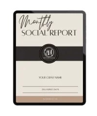 Black & White Monthly Social Report – Image 1
