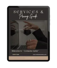 Black White Services and Pricing Guide Template – Image 1