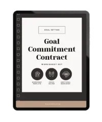 Goal Commitment Contract Worksheet Set – Image 1
