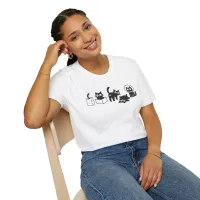 Purrfectly Curious – Funny Cat Poses T-Shirt  – Image 5