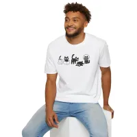 Purrfectly Curious – Funny Cat Poses T-Shirt  – Image 3